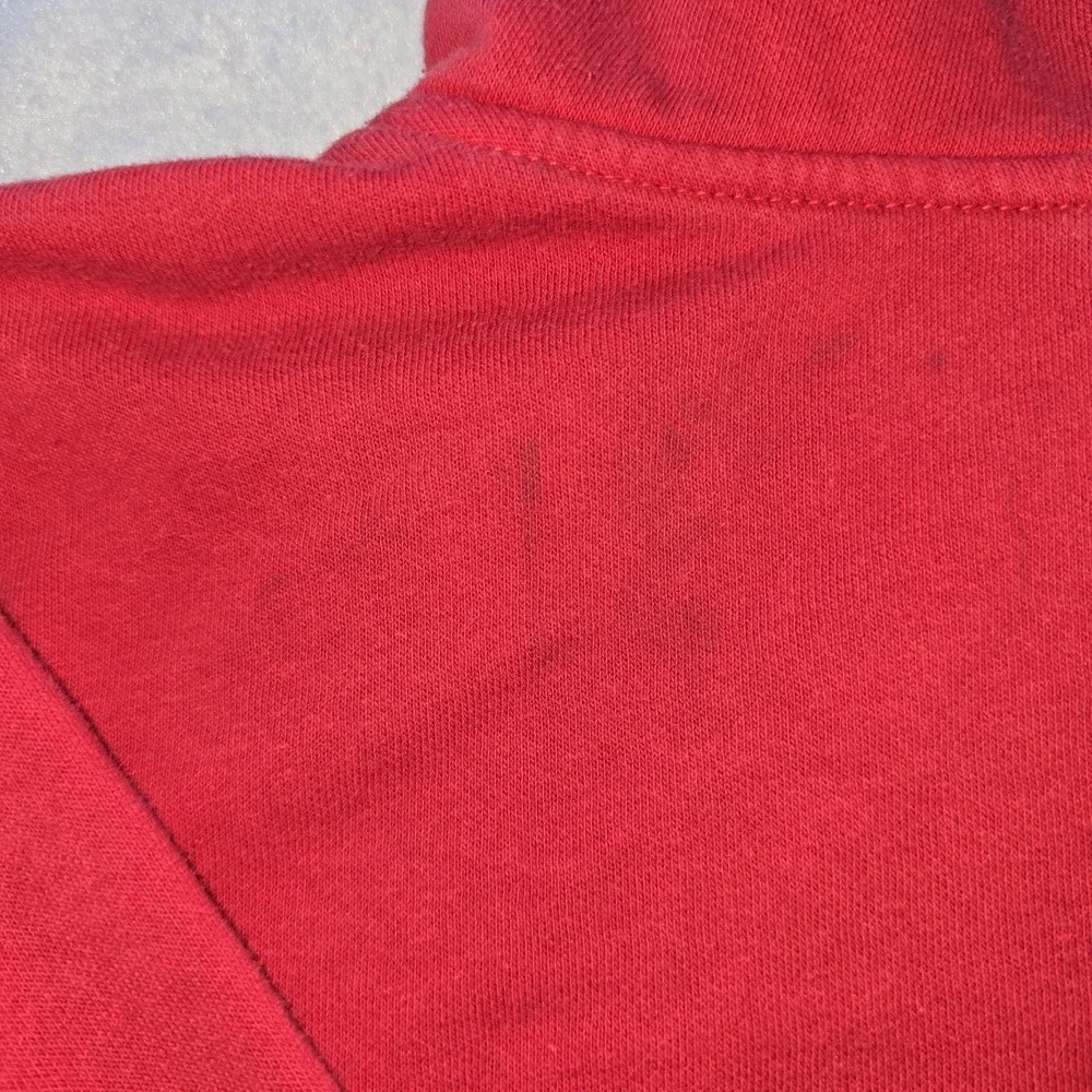 The North Face Red Hoodie Mens L Gorpcore Half Dome Logo Pullover Sweatshirt...